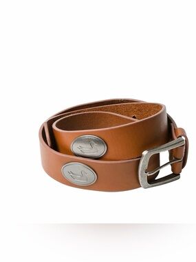 Southern Marsh Brown Heritage Medallion Leather Belt Size 38